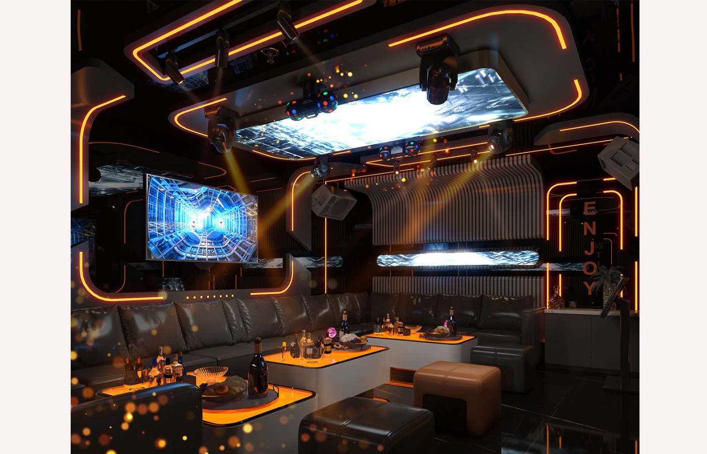 NỘI THẤT - KTV TẦNG 2 PHÒNG VIP P105, P106, P107 - LAS VEGAS SUN CASINO - BLOCK D