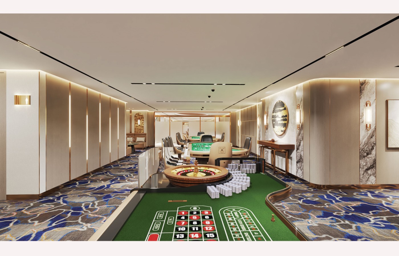 NỘI THẤT - PHÒNG VIP CASINO TẦNG 8 - LAS VEGAS SUN CASINO - BLOCK B - PHÒNG VIP CASINO TẦNG 8