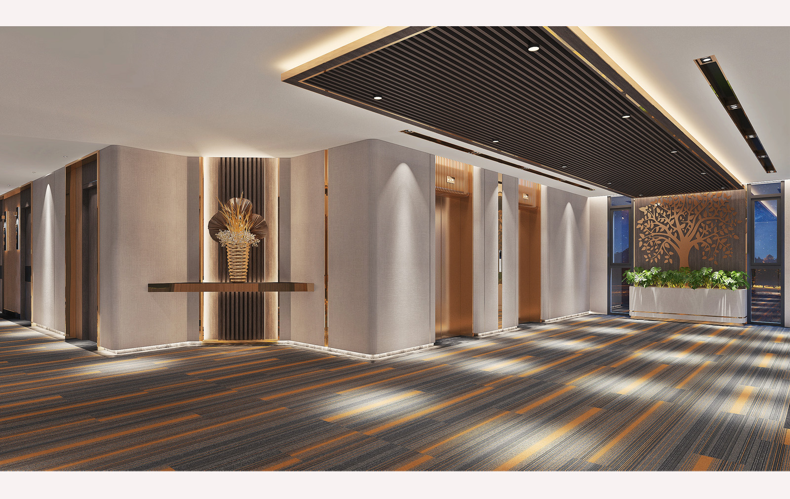 NỘI THẤT - SẢNH CHỜ THANG MÁY - LAS VEGAS SUN CASINO - BLOCK B